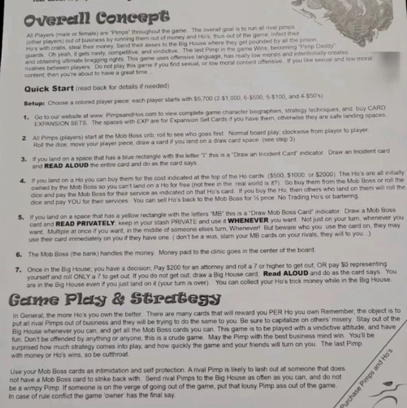 RARE! Pimps and Ho's Board Game Deluxe Edition ~ ADULT Content! - Picture 11 of 12